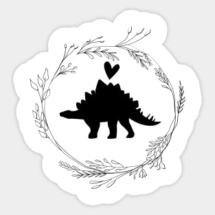 Dinosaur Lover-Floral Look Sticker